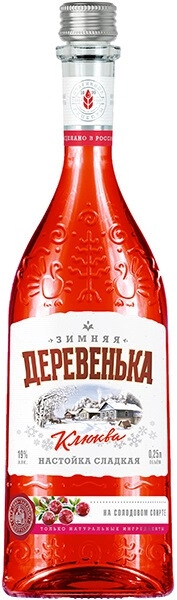 Настойка Зимняя Деревенька Клюква 250 мл
