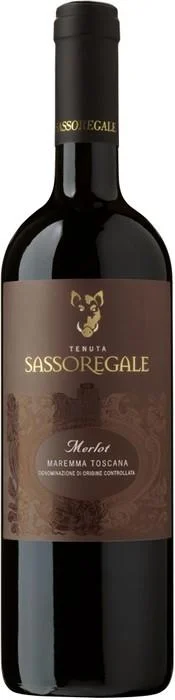 Вино Tenuta Sassoregale, Merlot, Maremma Toscana DOC, Тенута Сассорегале, Мерло, Маремма Тоскана, 2012