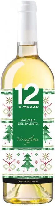 Вино  "12 e Mezzo"  Malvasia del Salento New Year Design 12 э Меццо" Мальвазия  дель Саленто Новогодний Дизайн 750 мл  2016 750 мл