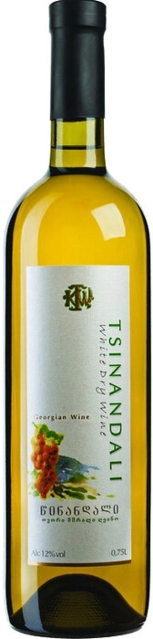 Вино Цинандали Кахетинское традиционное виноделие  2019  750 мл 12%