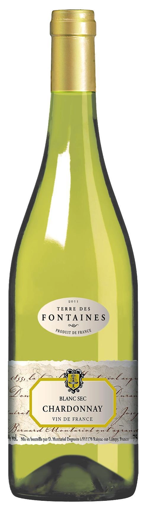Вино DOMAINES MONTARIOL DEGROOTE  TERRE DES FONTAINES CHARDONNAY  0,75 0,75