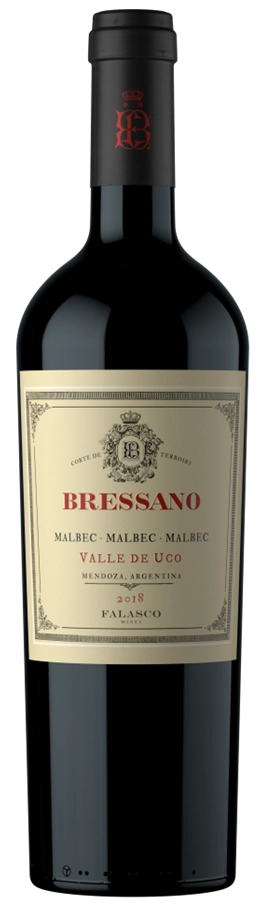 Вино   Bressano Malbec Malbec Malbec 2019  750 мл 15 %