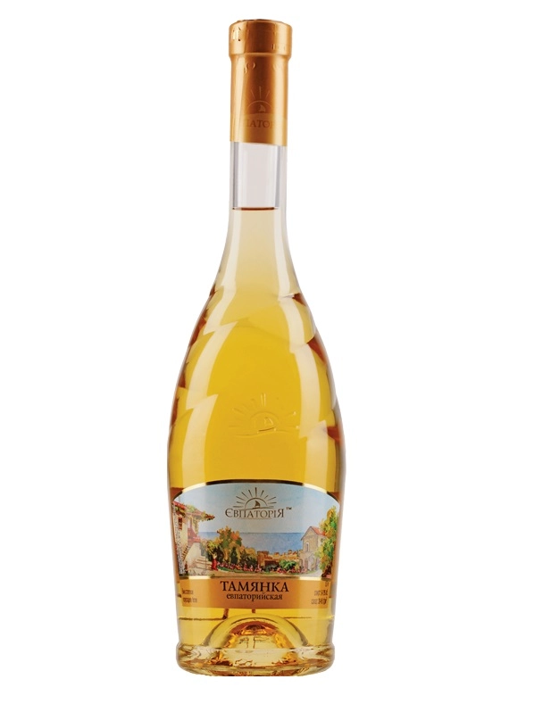 Вино ТМ Евпатория  Тамянка Евпаторийская белое  полусладкое 1000 мл