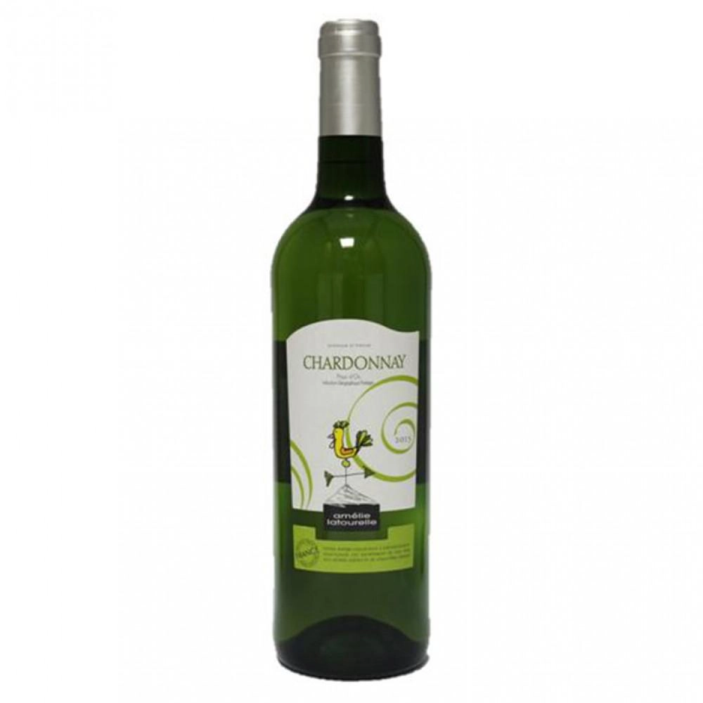 Вино  Amelie Latourelle Chardonnay  Амели Лятурель Шардоне 2016 750 мл
