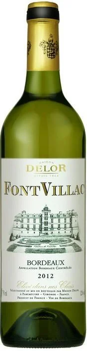 Вино Maison Delor FontVillac   Blanc Sec Bordeaux AOC ФонВийак  Белое сухое 2012 750 мл