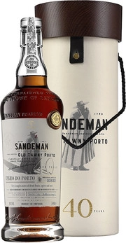 Вино Sandeman Tawny Porto 40 Years Old Douro DOP in tube Сандеман Тони Порто 40 лет в тубе 500 мл