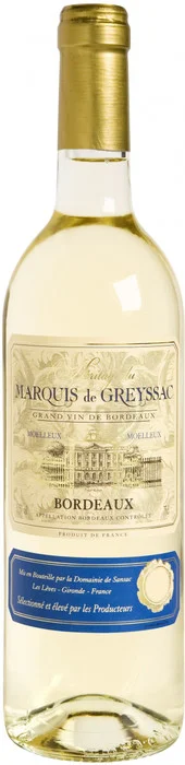 Вино Marcuis de Greyssac Bordeaux AOC Маркиз де Грейсак Бордо  Белое полусладкое 2017 750 мл