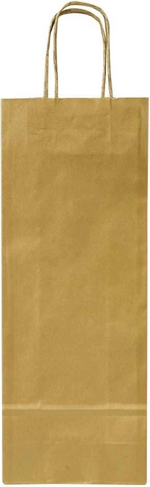 Подарочная упаковка Dispak, package for 1 bottle, golden pearl dusting, Диспак, пакет на 1 бутылку, золотистый с перламутровым напылением