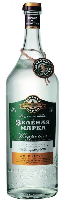 Водка Зелёная марка кедровая 1000 мл