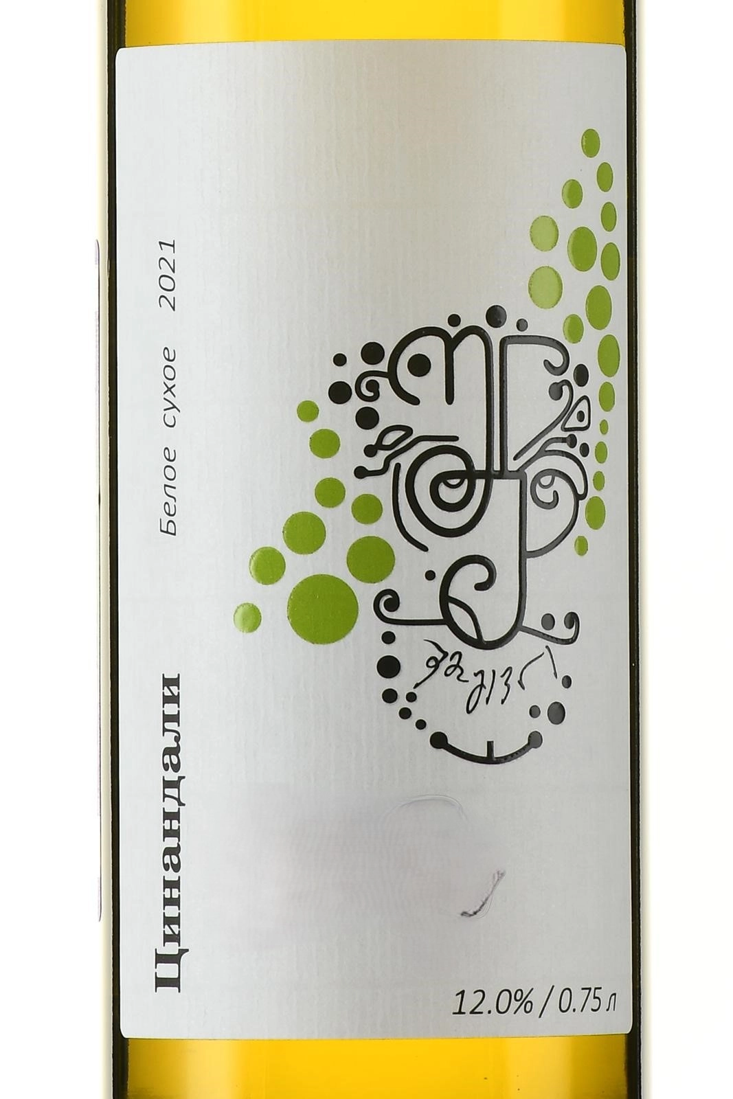 Вино Агуна Цинандали белое сухое  2021 750 мл 12%