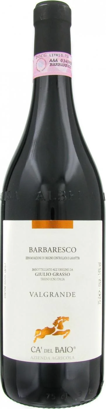 Вино Ca'del Baio Barbaresco DOCG  Valgrande  Ка' дель Байо  Барбареско  Вальгранде 2016  375 мл