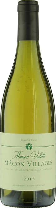 Вино Maison Valette, Macon-Villages AOC Мезон Валет, Макон-Вилляж  2017   750  мл