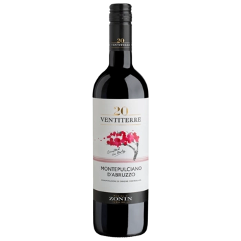 Вино   Zonin Ventiterre Montepulciano d'Abruzzo Зонин Вентитерре Монтепульчано д’Абруццо  2022  750 мл