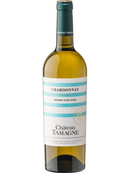 Вино  Шато Тамань. Шардоне Кубань. Таманский полуостров  белое сухое   1500 мл