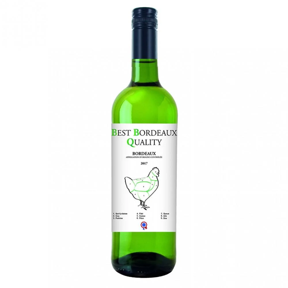 Вино  BBQ Best Bordeaux Quality БиБиКью Бест Бордо Кволити белое сухое 2017 750 мл