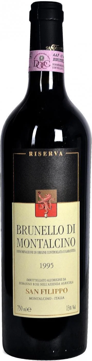 San Filippo, Brunello di Montalcino Riserva DOCG, Брунелло ди Монтальчино Ризерва D.O.C.G, Сан Филиппо, красное сухое, 1995, 13%, 0.7л
