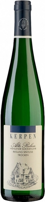 Вино Weingut Kerpen  Alte Reben Wehlener Sonnenuhr Riesling Spatlese Trocken, Pradikatswein Mosel  Вайнгут Керпен  Альте Ребен Веленер Зонненур Рислинг Шпетлезе Трокен, Предикатсвайн Мозель 2018 750 мл