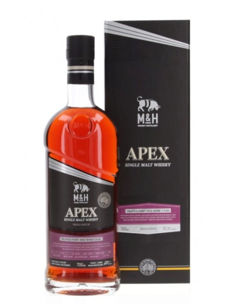 Виски M & H Apex Single Cask Peated Fortified Red Wine Cask  gift box  700 мл 61,6%
