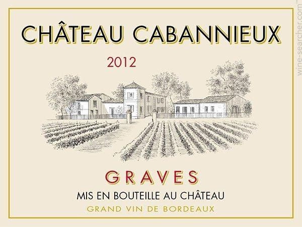Вино Château Cabannieux Graves AOC Шато Кабаньё Грав АОС красное 2015 750 мл