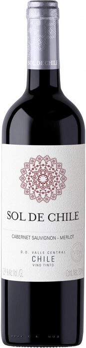 Вино Sol de Chile Cabernet Sauvignon-Merlot Valle Central DO  Соль де Чили Каберне Совиньон-Мерло 2020 750 мл