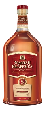 Коньяк Пятилетний Золотая Выдержка  фляжка 500 мл