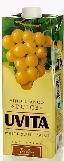 Вино Uvita Увита белое полусладкое 1000 мл