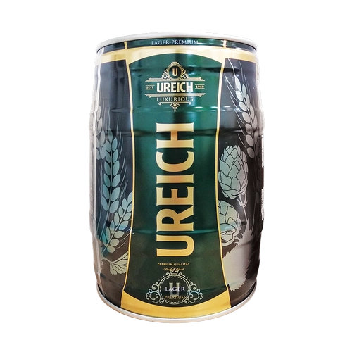 ПИВО UREICH LAGER PREMIUM  УРАЙХ ЛАГЕР ПРЕМИУМ СВЕТЛОЕ  в жестяной банке 5000 мл
