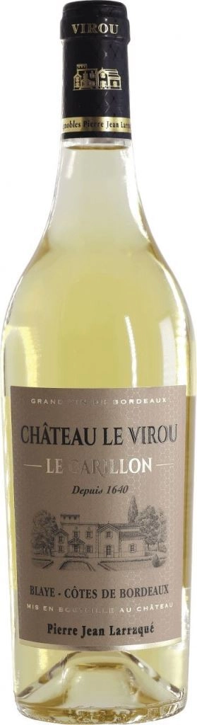 Вино Chateau Virou  Le Carillon Blanc Blaye Cotes de Bordeaux  AOC  750 мл