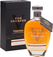 Виски Tomintoul Five Decades Speyside Glenlivet Single Malt Scotch Whisky gift box  700 мл