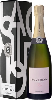 Шампанское Soutiran Rose Grand Cru Brut in a gift box 750 мл