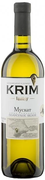 Вино столовое Мускат  Крымская долина бел.п/сух 750 мл