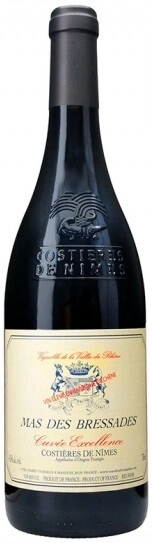 Вино Mas des Bressades Cuvee Excellence Rouge Costieres de Nimes AOP Ма де Брессад Кюве Экселленс Руж 2018 750 мл