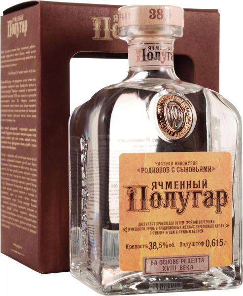 Водка Polugar Barley   750  мл