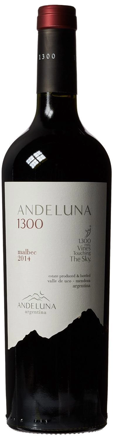 Вино Andeluna 1300 Malbec Mendoza  1300 red  750 мл