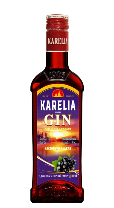Настойка сладкая Карелия с Джином и Черной Смородиной  500 мл