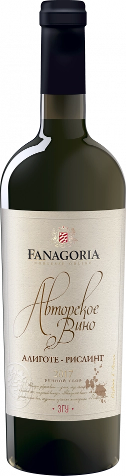 Вино Фанагория  Авторское вино  Алиготе – Рислинг  750 мл