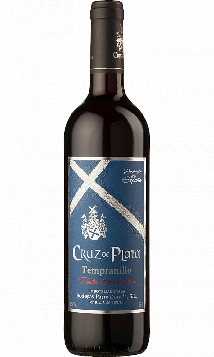 Вино  Cruz de Plata Tempranillo semidulce CRUZ de PLATA Крус де Плата Темпранильо красное полусладкое Крус де Плата 750 мл