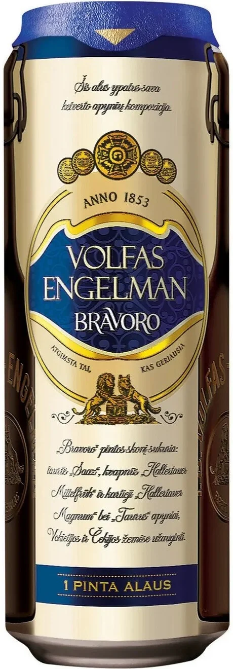 Пиво Volfas Engelman Bravoro Вольфас Энгельман Браворо ж/б 570 мл