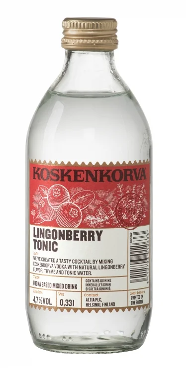 Тоник Koskenkorva Lingonberry Tonic СЛАБОАЛКОГОЛЬНЫЙ НАПИТОК КОСКЕНКОРВА ЛИНГОНБЕРРИ 330 мл