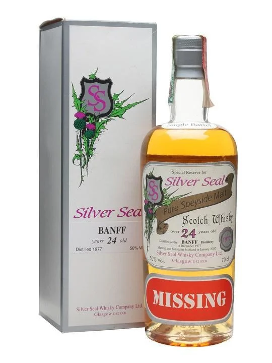 Виски Silver Seal, Banff, Банф, 1977,  Cask Strength 50%  single cask bottle one of 370 бут. 70cl