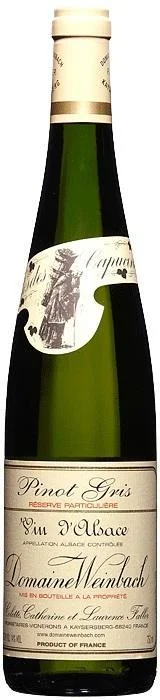 Вино Domaine Weinbach Pinot Gris  Reserve Particuliere  Домен Вайнбах Пино Гри  Резерв Партикюльер 2014 750 мл