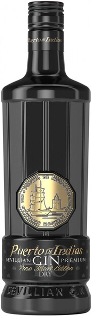 Джин  Puerto de Indias Pure Black Edition Dry   700 мл