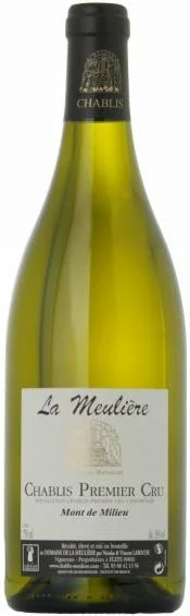 Вино Domaine de la Meuliere  Chablis Premier Cru  Mont de Milieu  AOC Домен де ла Мельёр  Шабли Премье Крю  Мон де Мильё   2011 750 мл