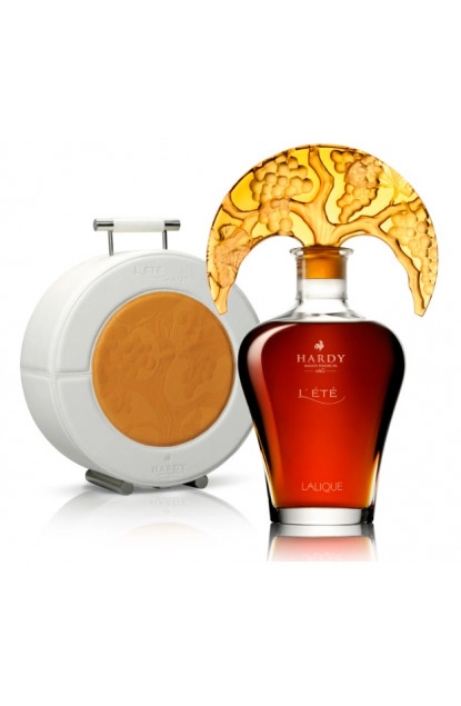 Коньяк    Hardy L'Ete Grande Champagne Lalique crystal decanter in gift box    700 мл