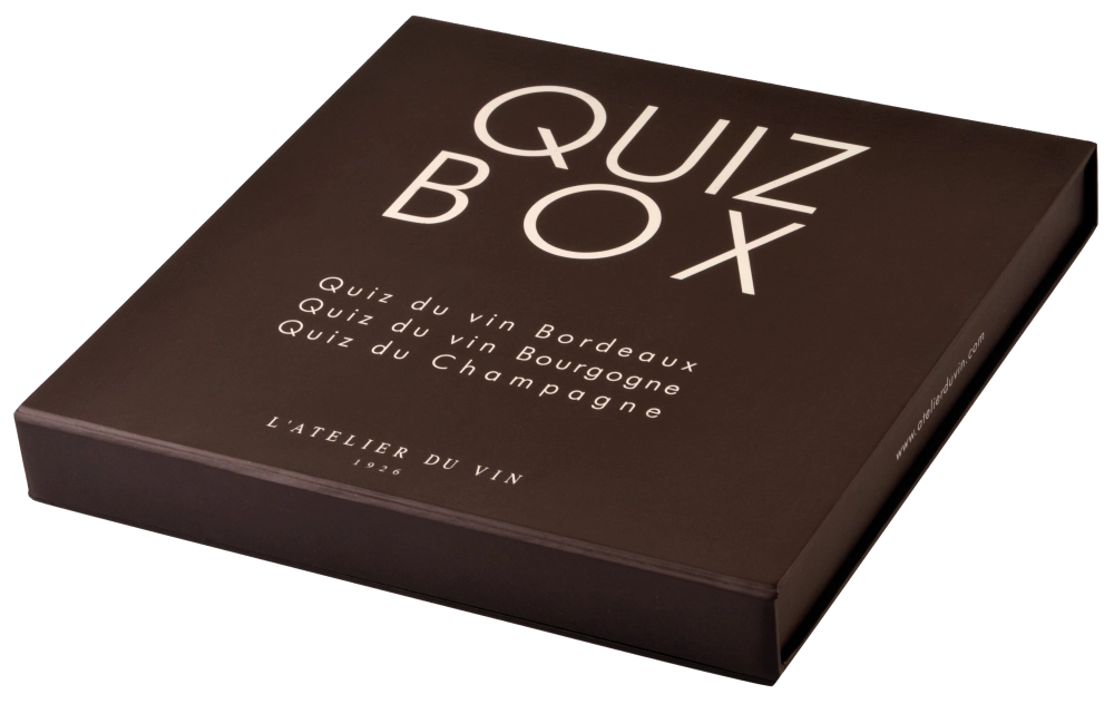 Подарочный набор L'Atelier du Vin  Quiz Box  Подарочный набор из 3 квизов  100 вопросов и ответов 1 бордо 2 бургундия 3 шампанское