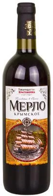 Вино Товарищество Христофорова Мерло Крымское п/сл 750 мл
