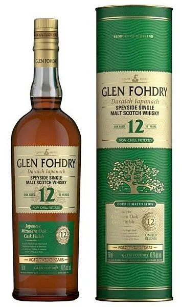 Виски Glen Fohdry Single Malt 12 YO Japanese Oak Cask Finish gift box 750 мл