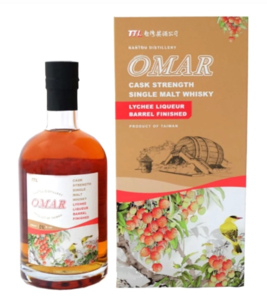 Виски Omar Cask Strength Single Malt Lychee Liqueur Barrel Finished в п/у 700 мл