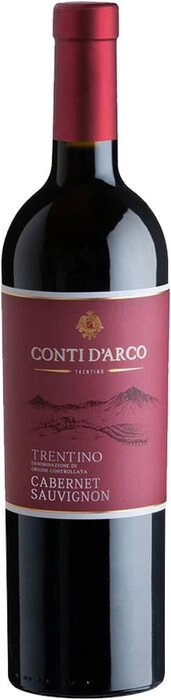 Вино Mezzacoronа Вино "Conti D'Arco" Cabernet Sauvignon, Trentino DOC Конти Д'Арко  Каберне Совиньон 2020  750 мл