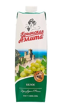 Напиток Винный Крымская Аэлита белое полусладкое 1000 мл